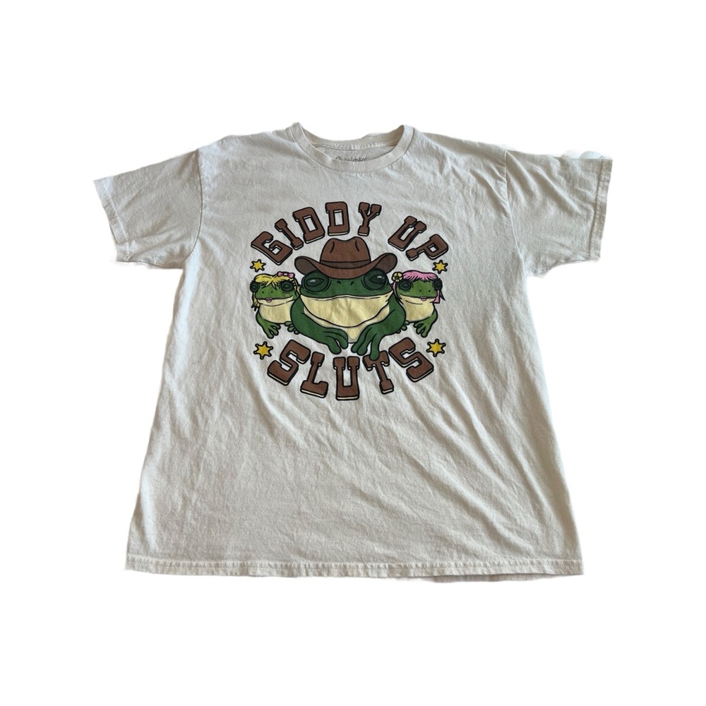 SOLD ON DEPOP 🤠🐸 tee shirt - Picture 1 of 4